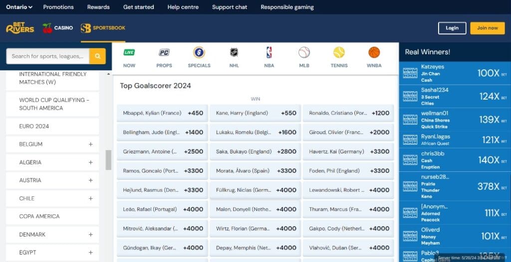 BetRivers Euro 2024 Betting