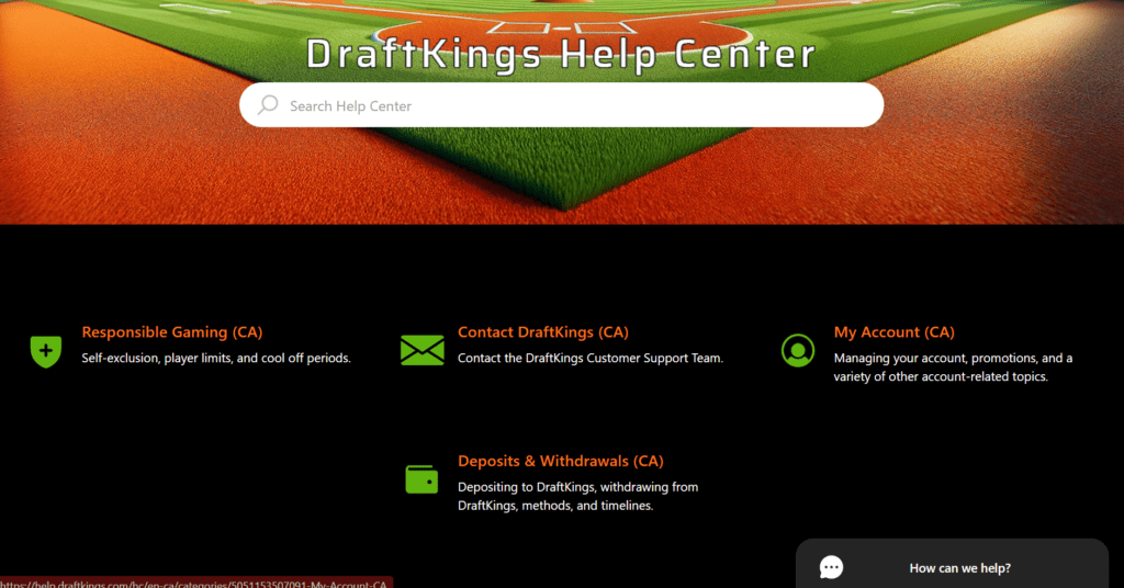 Customer Support DraftKings Ontario 