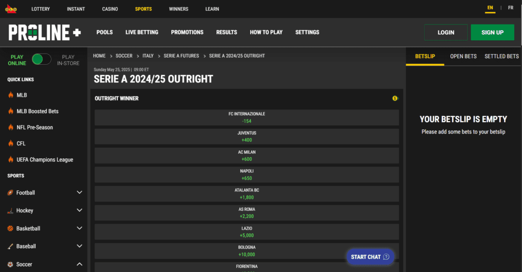 OLG Proline Serie A predictions