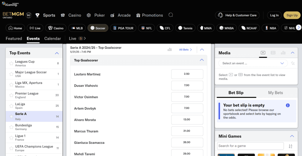 BetMGM Serie A predictions