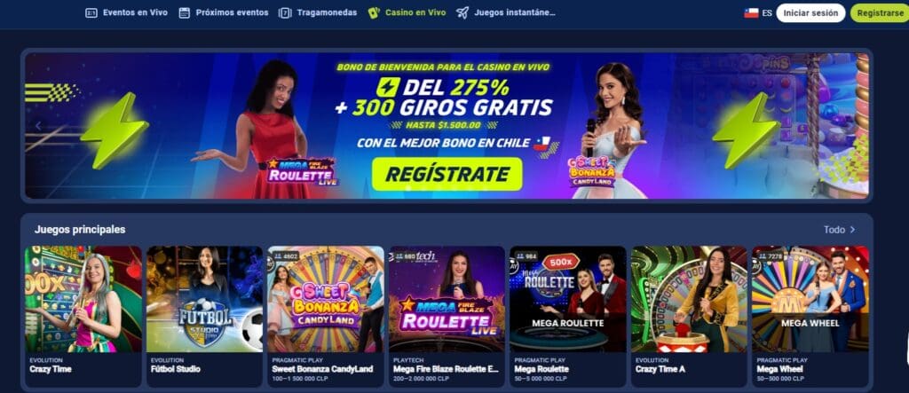 Entre más de 7000 juegos diferentes, el casino de Jugabet ofrece también juegos en vivo con dealers de verdad. 