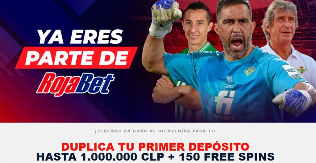 Hasta 1.000.000 CLP puedes recibir con el código promocional Rojabet. 