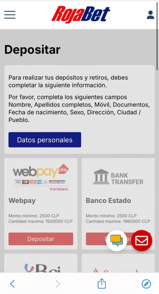 para apostar es necesario hacer un deposito inicial