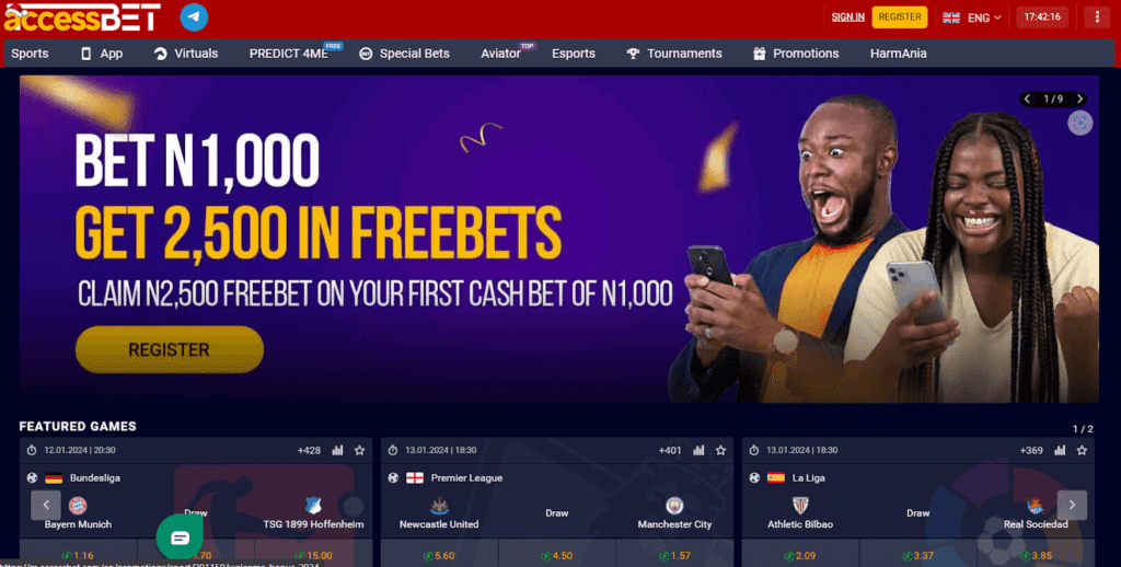 AccessBet Best Betting Sites in Nigeria