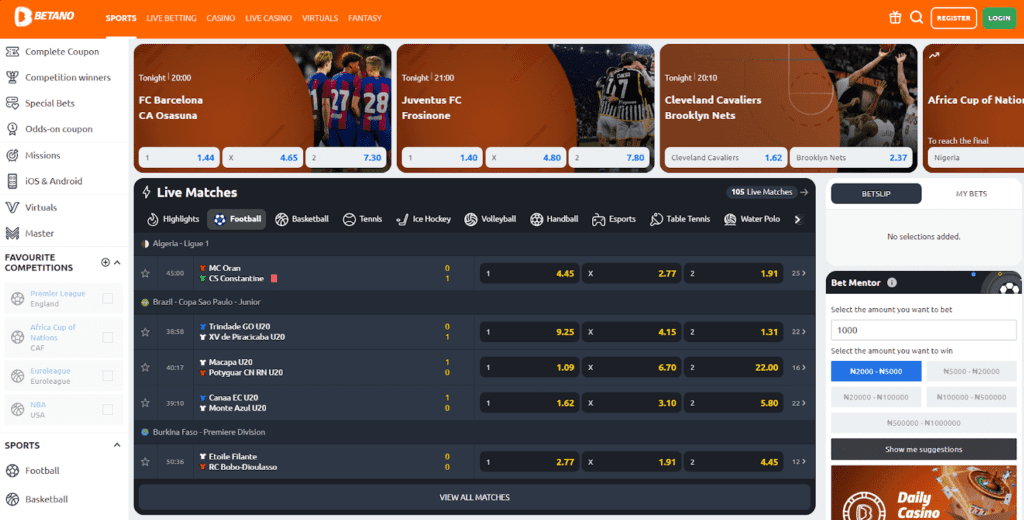 Betano Best betting sites in Nigeria