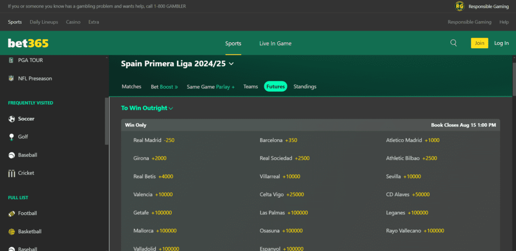 bet365 La Liga Predictions