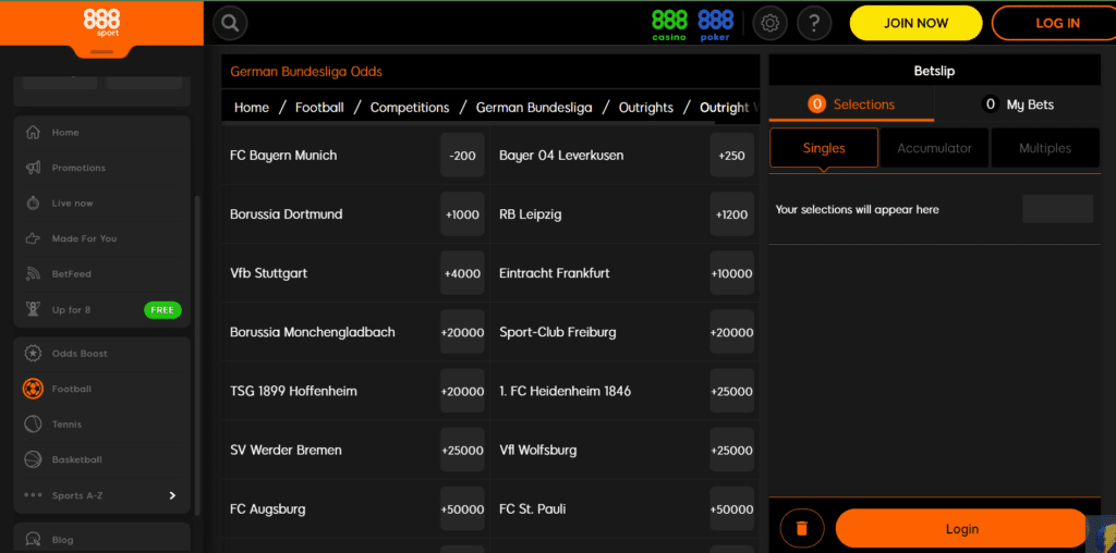 888Sport Bundesliga Predictions