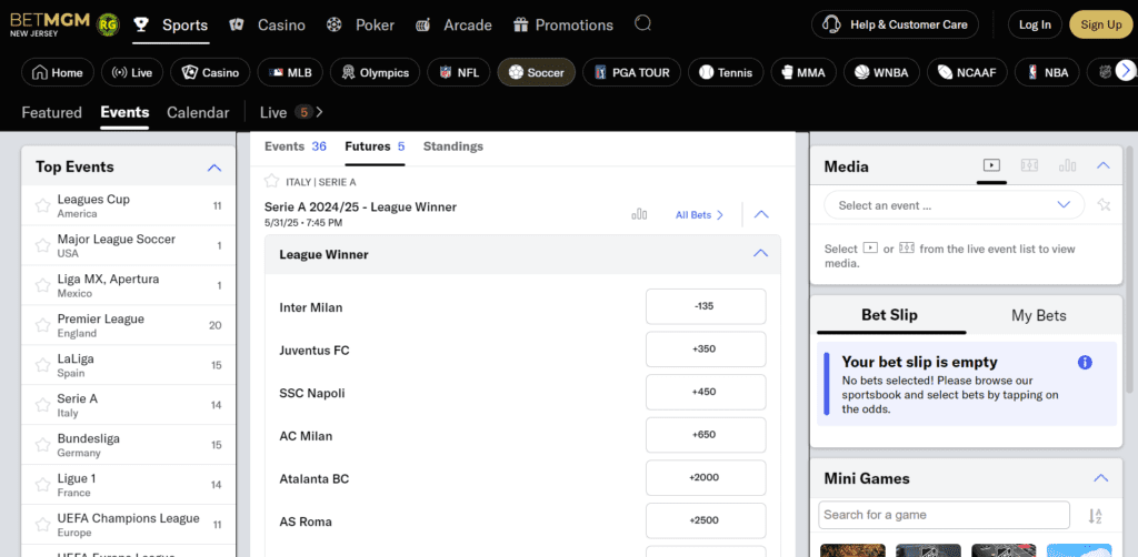 BetMGM Serie A Predictions