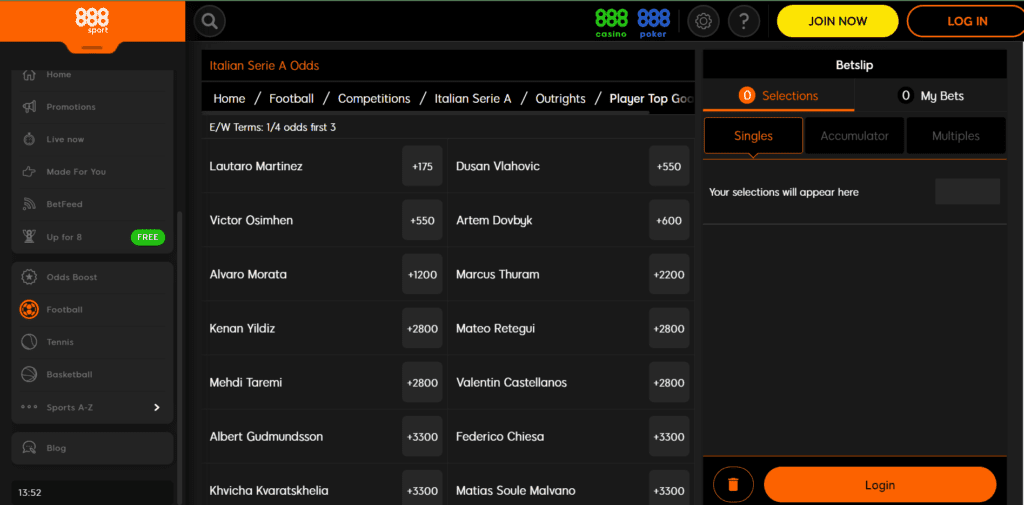 888Sport Serie A Predictions