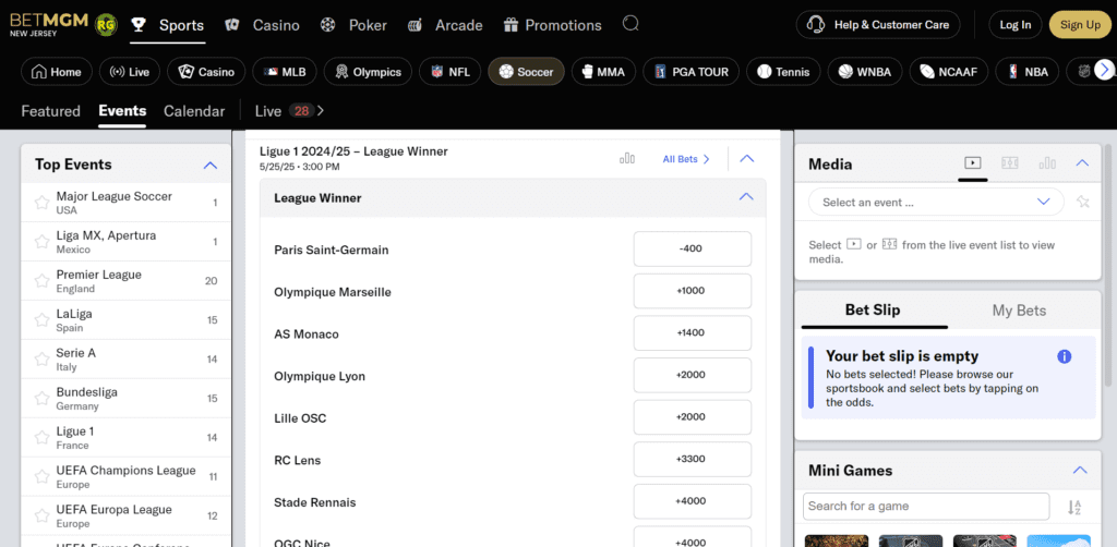 BetMGM Ligue 1 Predictions