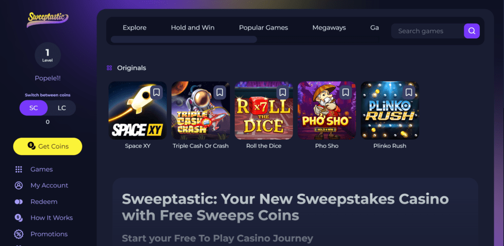 Originals Sweeptastic promo code